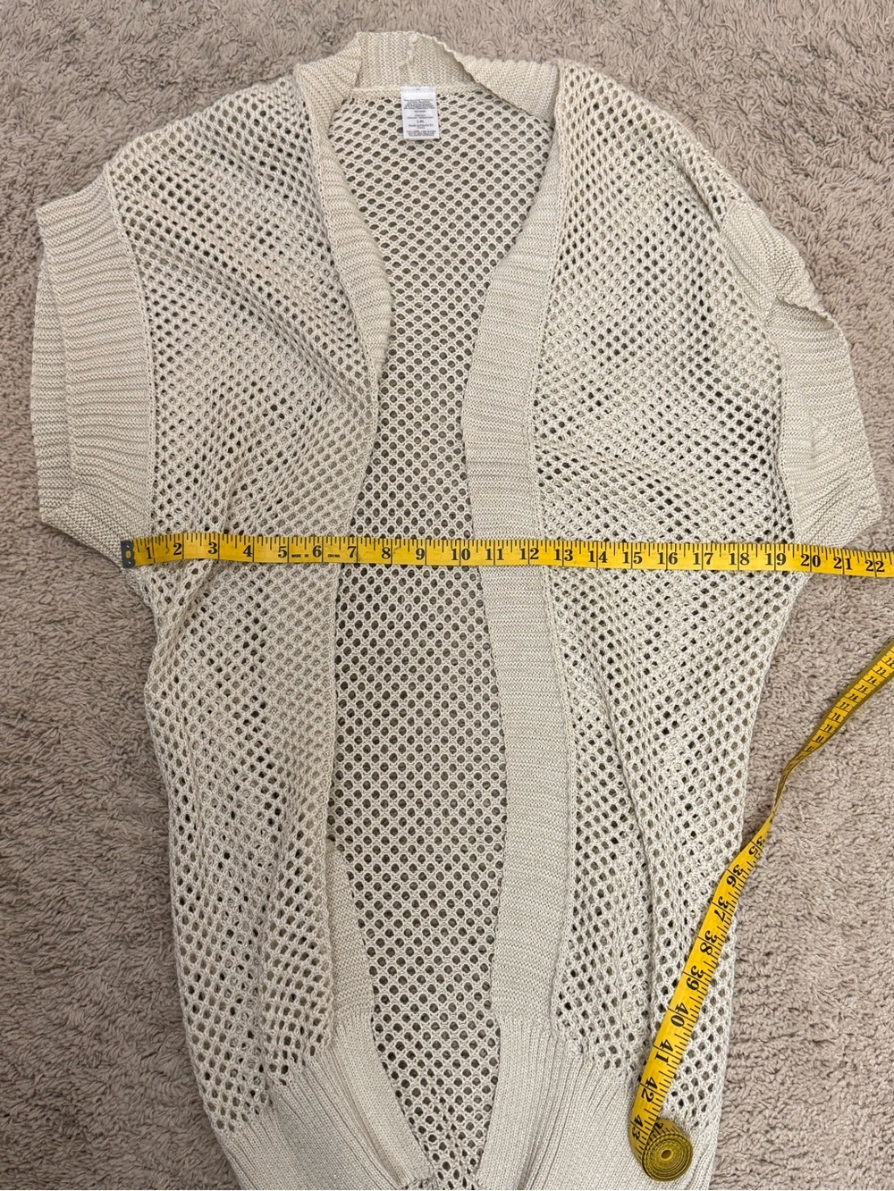 Time and Tru Women’s open front crotchet Ruana size XL - Picture 10 of 12